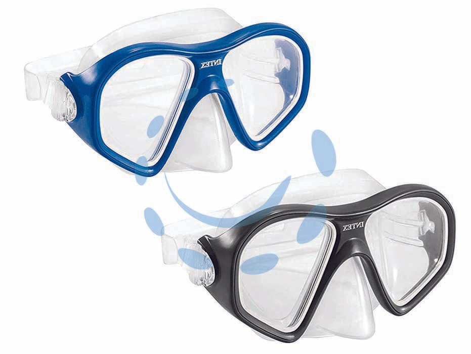 Maschera piscina reef rider +14 anni - peso kg.0,24 (55977) - 2 colori assortiti: blu e nero, bordi in gomma termoplastica ipoallergenica per una vestibilità morbida e confortevole, i pro...