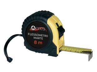 Flessometro marte - mt.3 nastro mm.16h. - cassa in ABS con rivestimento gommato antiurto, nastro in acciaio smaltato con rivestimento protettivo, ammortizzatore intern...