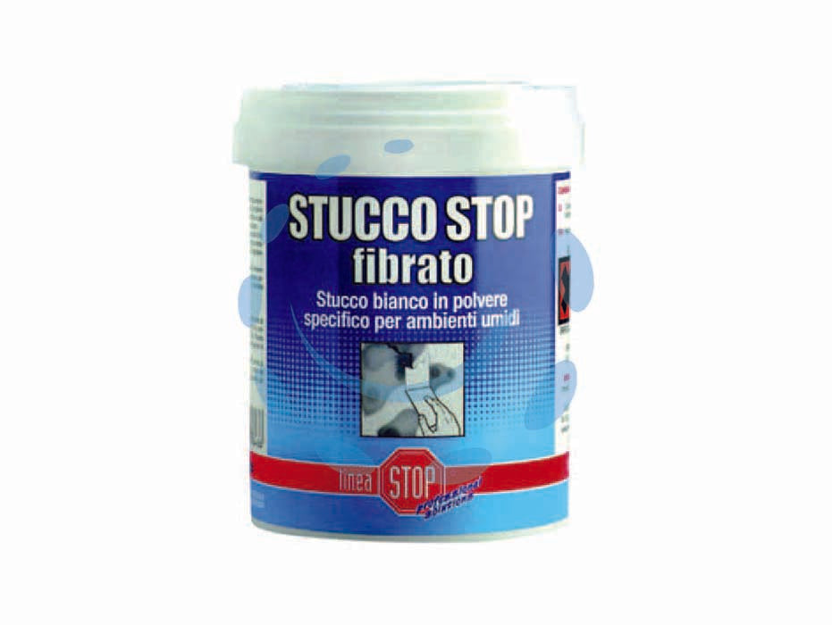 Stucco stop fibrato - Kg.1 in barattolo - è uno stucco a base di calce e sali minerali, particolarmente indicato laddove esistono forti problemi di umidità che non con...