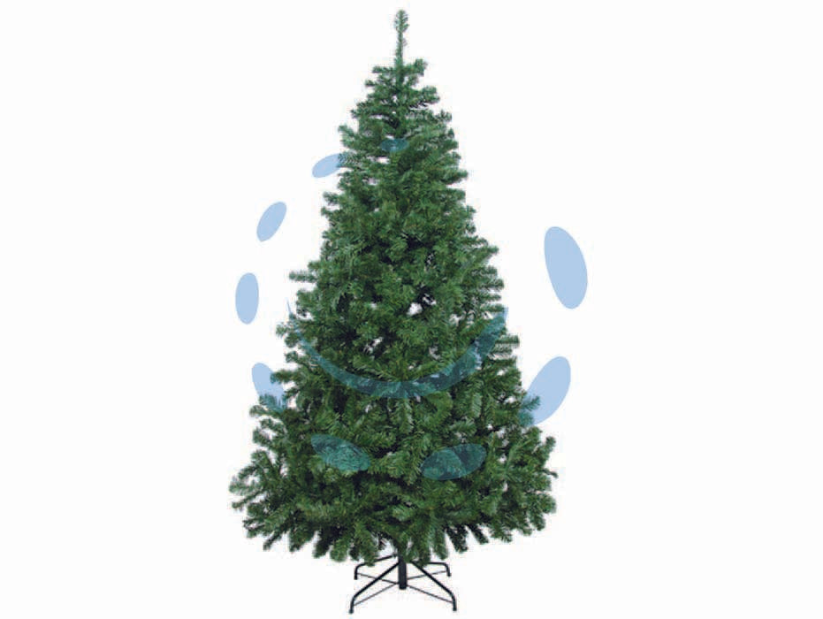 Albero di natale verde - cm.240h. con 1280 rami, base in metallo - apertura tradizionale