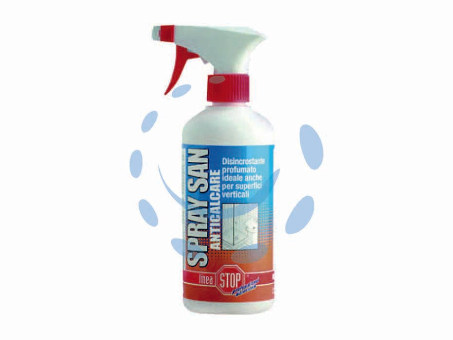 Spray san anticalcare - ml.500 - in flacone spray, è un detergente sanificante profumato specifico per pulire, disincrostare e prevenire la formazione del cal...