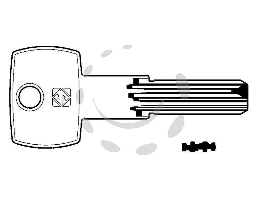 Chiavi punzonate per cilindri corbin 6 spine cb97 - CB97 - in ottone nichelato, profilo dorsato, per cilindri di sicurezza