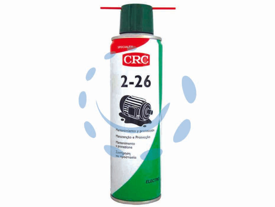 Crc 2-26 electro - ml.250 in bomboletta spray - deterge, lubrifica, penetra, espelle l'umidità, elimina le dispersioni di corrente, non altera la conducibiltà dei contatti, ...