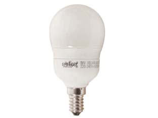 Lampada elettronica a sfera opale e14 - 9w - E14 -  2700°K calda - 230v lampada fluorescente compatta a forma di sfera