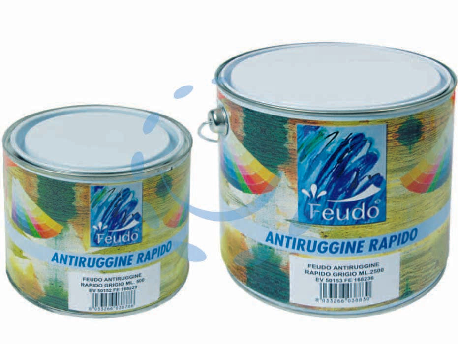 Antiruggine rapida essicazione (antirost rapid) - ml.500 grigio - consigliata per ogni tipo di superfice nei più comuni cicli di protezione del ferro sia verniciato che nuovo, ideale come fon...