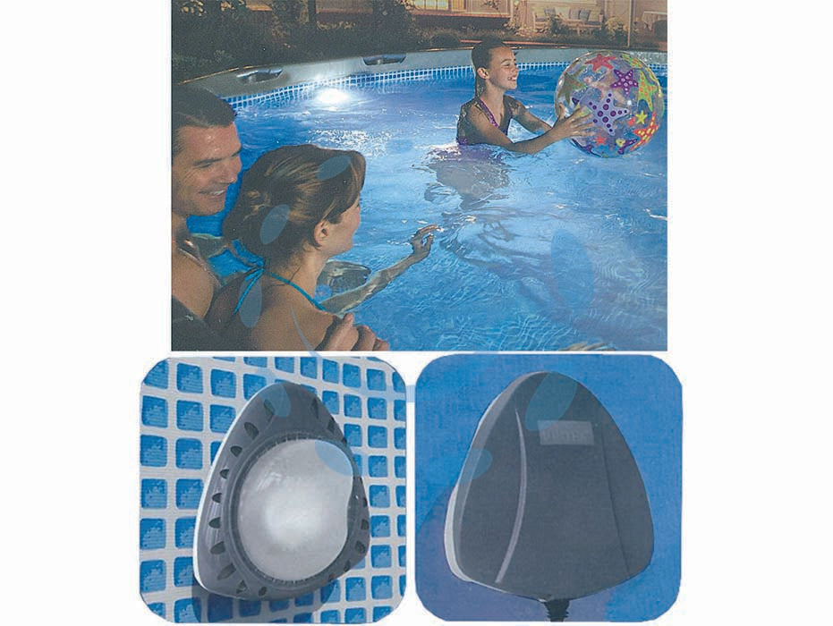 Luce a led magnetica per piscine - peso kg.1,43 (28698) - da applicare senza fori su piscine fuori terra,  composta da due parti magnetiche, una con lampade a led da applicare all’int...