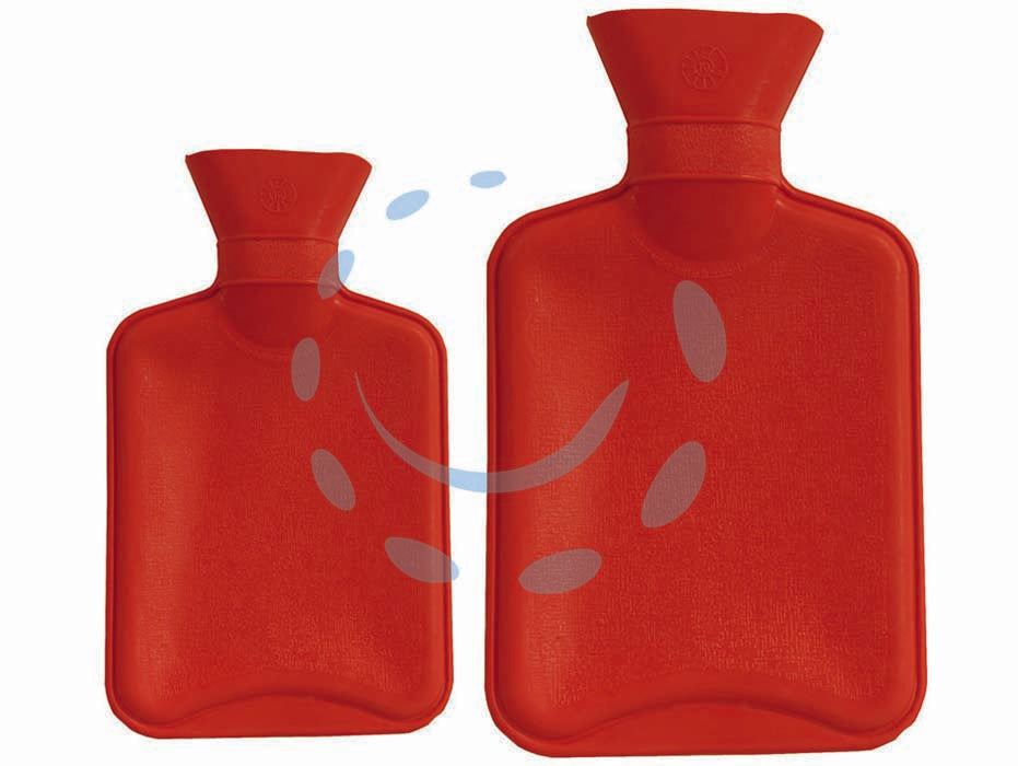 Borsa acqua calda monolamellata - cm.16x26h. capienza lt.1 - in gomma, imboccatura larga