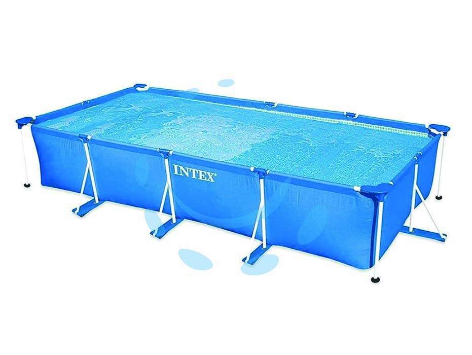 Piscina frame rettangolare c/telaio portante s/pompa cm.450x220x84h. - capacità lt.7127 - peso kg.39,2 (28273) - colore blu, rivestimento in PVC a 3 strati per una maggiore resistenza, valvola di connessione aggiuntiva, questo modello non...