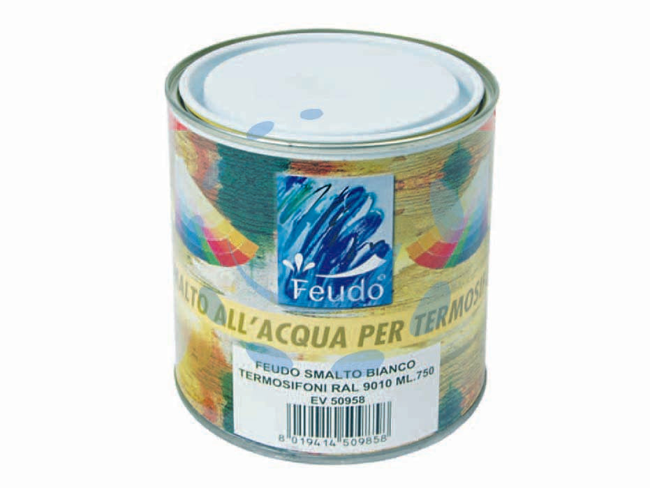 Smalto allacqua per termosifoni (termo lack) - ml.750 bianco RAL 9010 - prodotto a base di resine acriliche specifico per termosifoni, si consiglia di trattare preventivamente con convertitore di r...