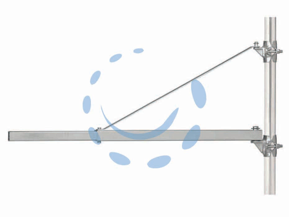 Supporto a bandiera per paranco elettrico tiratutto ahtpta0020 - portata Kg.200/400 max - in acciaio zincato, asta estensibile cm.75/110 max, per paranco kg.125/200