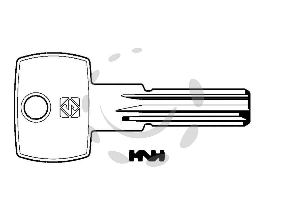 Chiavi punzonate per cilindri agb 7 spine agb6 - AGB6 - in ottone nichelato, profilo dorsato, per cilindri di sicurezza