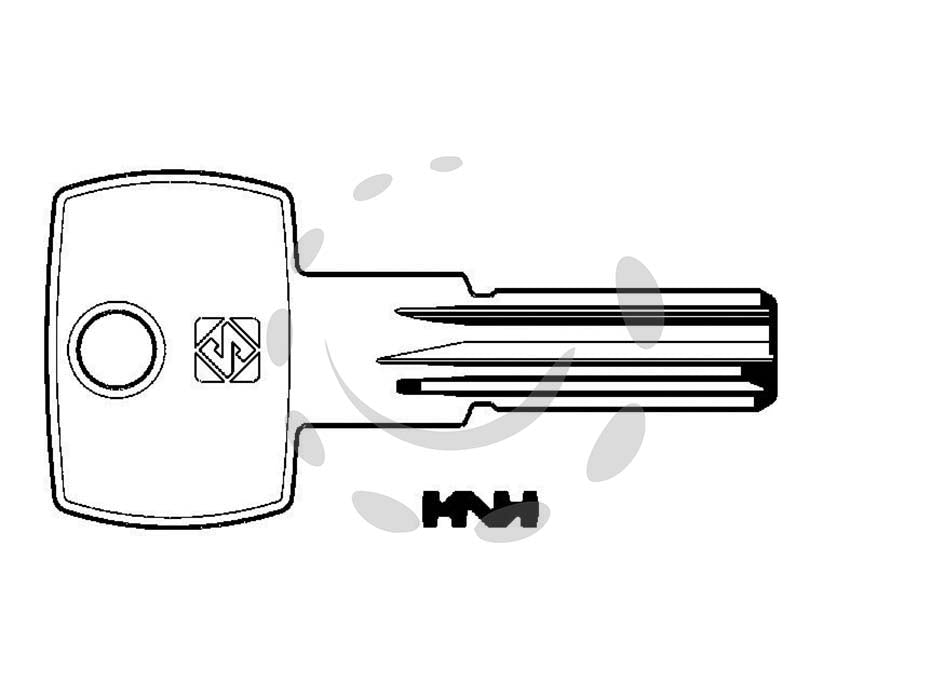 Chiavi punzonate per cilindri agb 6 spine agb7 - AGB7 - in ottone nichelato, profilo dorsato, per cilindri di sicurezza