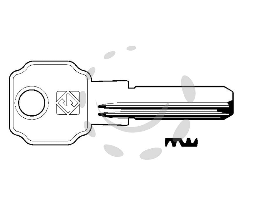 Chiavi punzonate per cilindri lince 5+5 spine lc14r - LC14R - in ottone nichelato, profilo dorsato, per cilindri di sicurezza