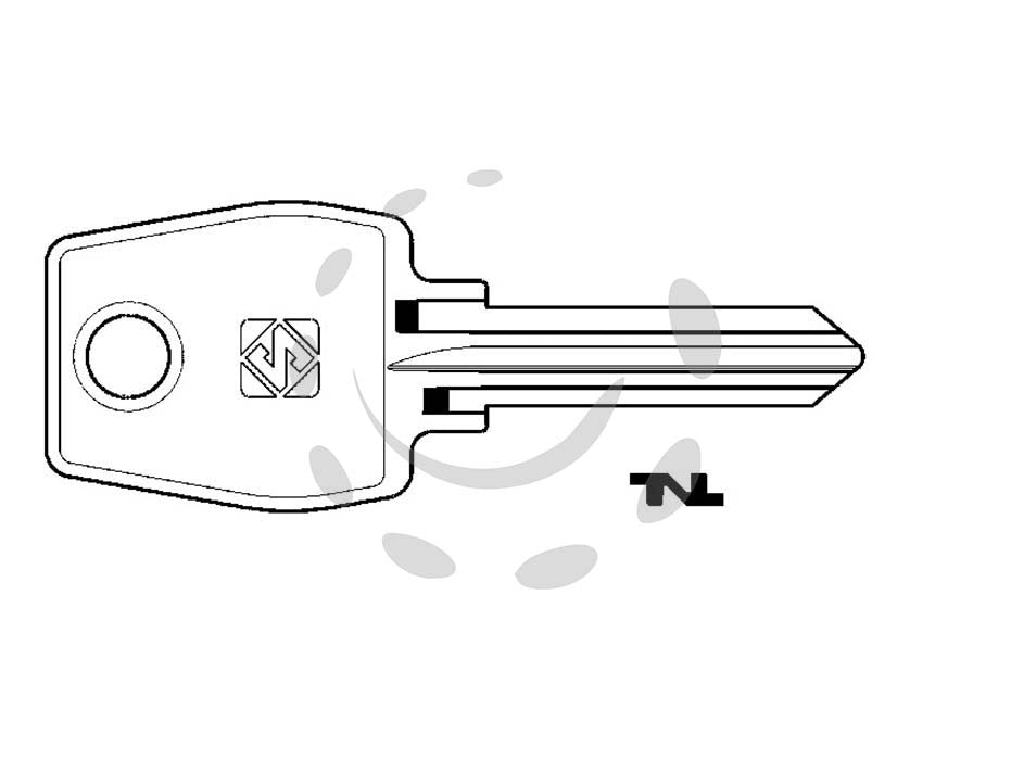 Chiavi per cilindri euro locks 10 spine piccole eu1r - EU1R SX - in acciaio nichelato