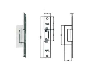 Incontro elettrico simmetrico reversibile con fermo 67f0 - cm.16 acciaio finitura grigio (Y67F0504) - frontale corto cm.16, alimentazione 8-12V, struttura in acciaio zincato e finitura frontale colore grigio, sganciamento media...