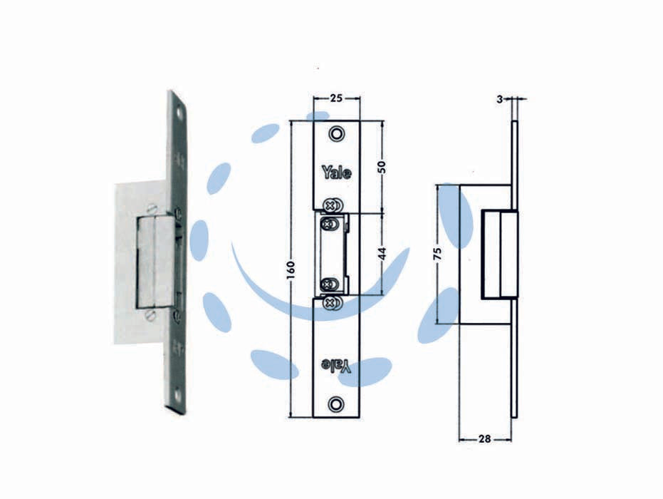 Incontro elettrico simmetrico reversibile con fermo 67f0 - cm.16 acciaio finitura grigio (Y67F0504) - frontale corto cm.16, alimentazione 8-12V, struttura in acciaio zincato e finitura frontale colore grigio, sganciamento media...