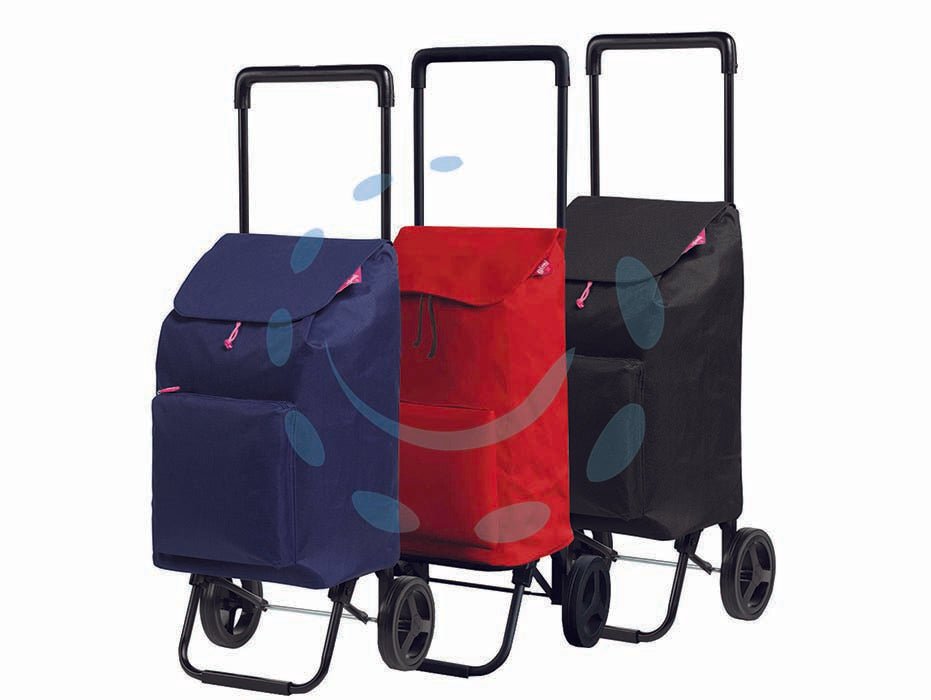 Carrello spesa lt.42 argo - blu - carrello portaspesa con struttura in acciaio e sacca in polyestere antipioggia e dotata di una chiusura a coulisse pratica e ...