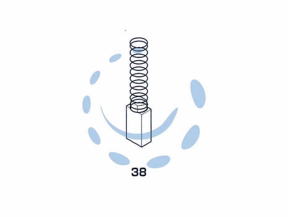Spazzole a carboncino per elettroutensili modello 38 - AEG 1744 mm.5x8x15/17h. - Nessuna Descrizione per questo prodotto