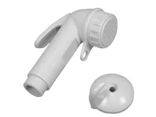 Doccetta in plastica bianca small - attacco M 1/2', con leva di regolazione del getto, colore bianco