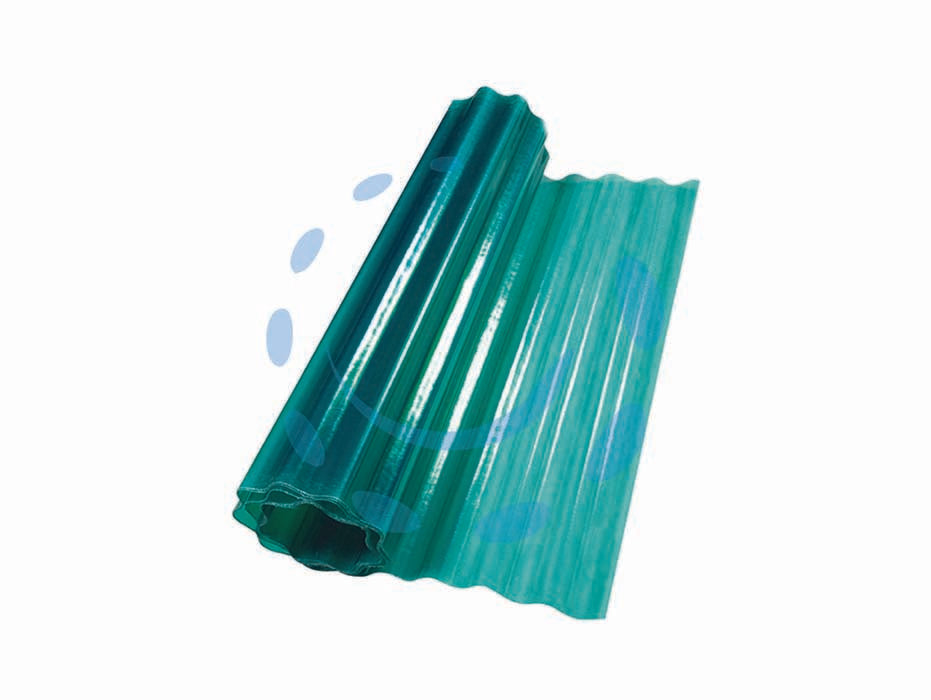 Laminato plastico ondulato verde - cm.100h. x mt.20 peso Kg.1 mq. colore verde - prodotto in poliestere rinforzato con fibra di vetro di prima qualità , spessore mm.1