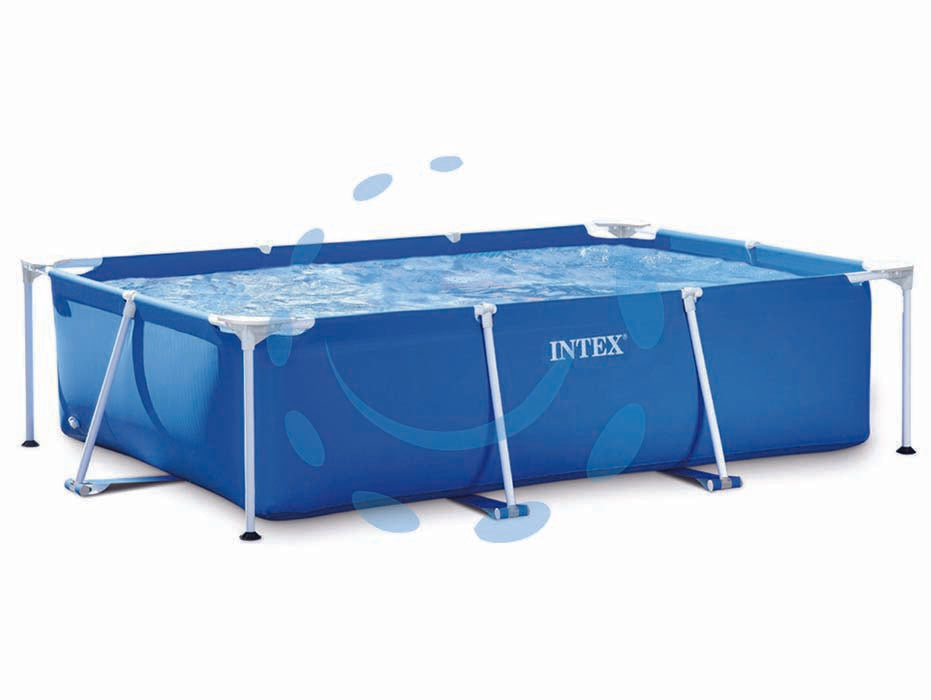 Piscina frame rettangolare c/telaio portante s/pompa cm.300x200x75h. - capacità lt.3834 - peso kg.20,5 (25272) - colore blu, rivestimento in PVC a 3 strati per una maggiore resistenza, valvola di connessione aggiuntiva, questo modello non...