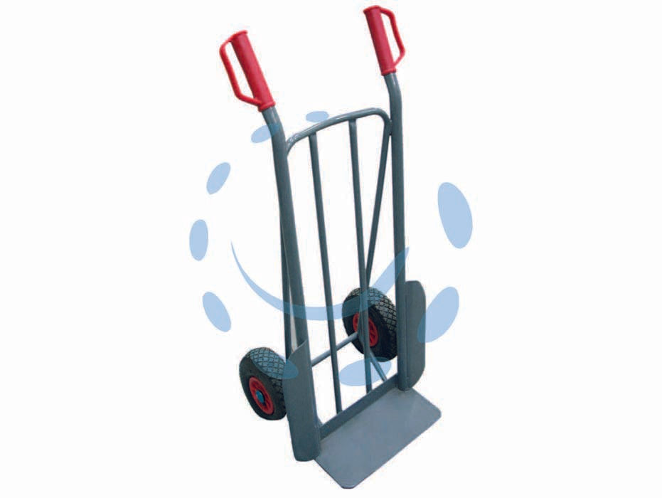 Carrello portatutto rinforzati extra portata max kg.200 - struttura: telaio dritto in acciaio tubolare verniciato ø mm.25/30 con ruote pneumatiche ø mm.260x85 foro ømm.20, dimensioni ...