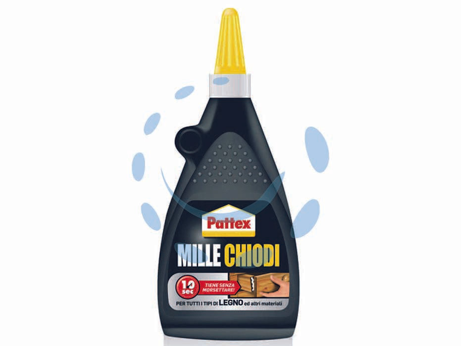 Pattex millechiodi legno - gr.100 - in flacone, grazie alla sua formula a base acqua è inodore, può essere utilizzato tranquillamente in casa, ideale per tutte l...