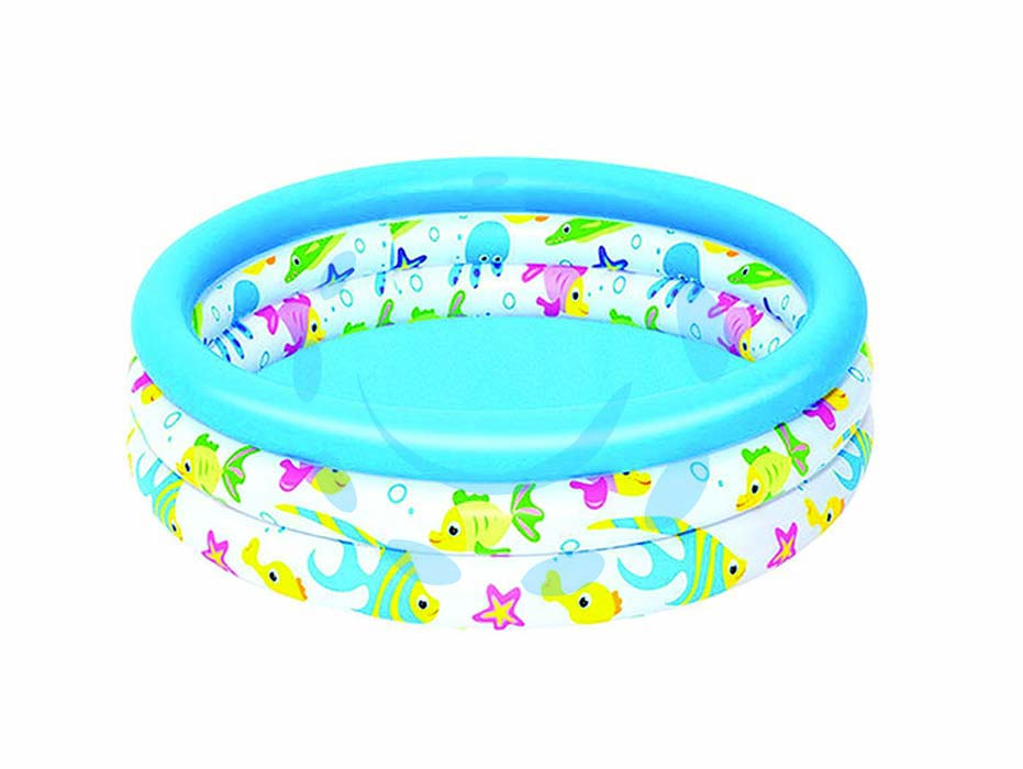 Piscina gonfiabile kids pool 3 anelli  +2 anni - cm.102x25 peso Kg.0,650 (art.51008) - realizzata in vinile spessore mm.0,19, 3 anelli, capienza d'acqua lt.101