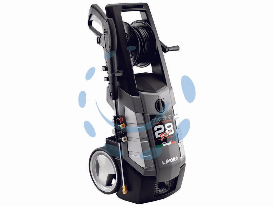 Idropulitrice ad acqua fredda motore a induzione 2800w (vertigo 28pro) - 2800w di potenza, portata 510lt./h. max, pressione 180 bar/245 Ewbar, tensione 230v / 50Hz, motore monofase a induzione, grup...