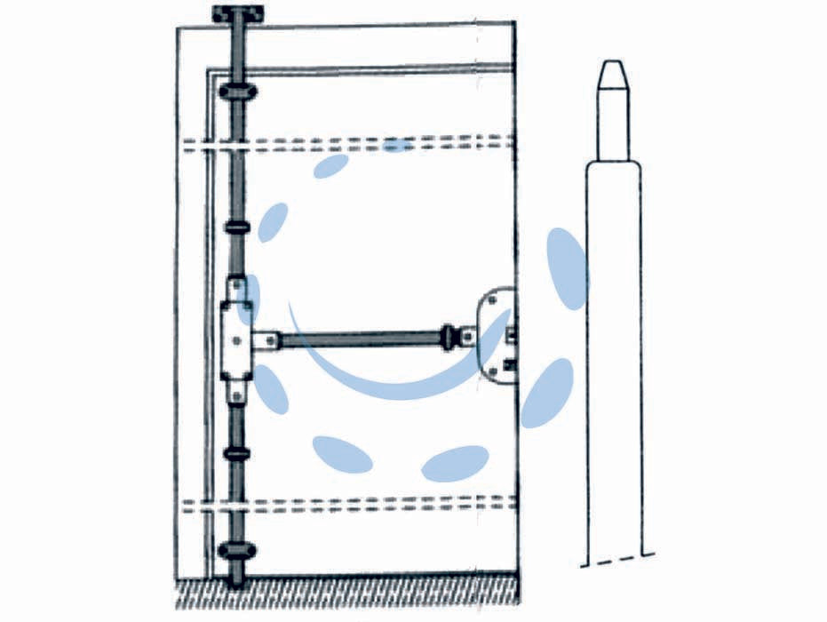 Asta telescopica diritta per serratura quintuplice 93-01 - ø mm.18 (93-01) - in acciaio verniciato con finale cementato, regolabile: 1 da cm.53/75, 1 da cm.80/125, 1 da cm.90/135