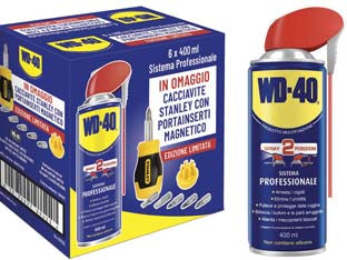 Wd-40 lubrificante spray multiuso 5 funzioni ml.400 + giravite stanley - ml.400 spray c/erogatore a doppia posizione - IDROREPELLENTE: permette il formarsi di una barriera perfetta contro l'umidità, elimina rapidamente i cortocircuiti da umidit...