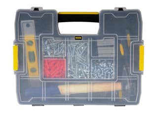 Cassetta portaminuteria organizer sort master junior vaschette - cm.37x29,2x6,7h. (1-97-483) - speciale struttura del coperchio trasparente con scanalature ad incastro dei divisori centrali, nessun rischio di mischiare i...