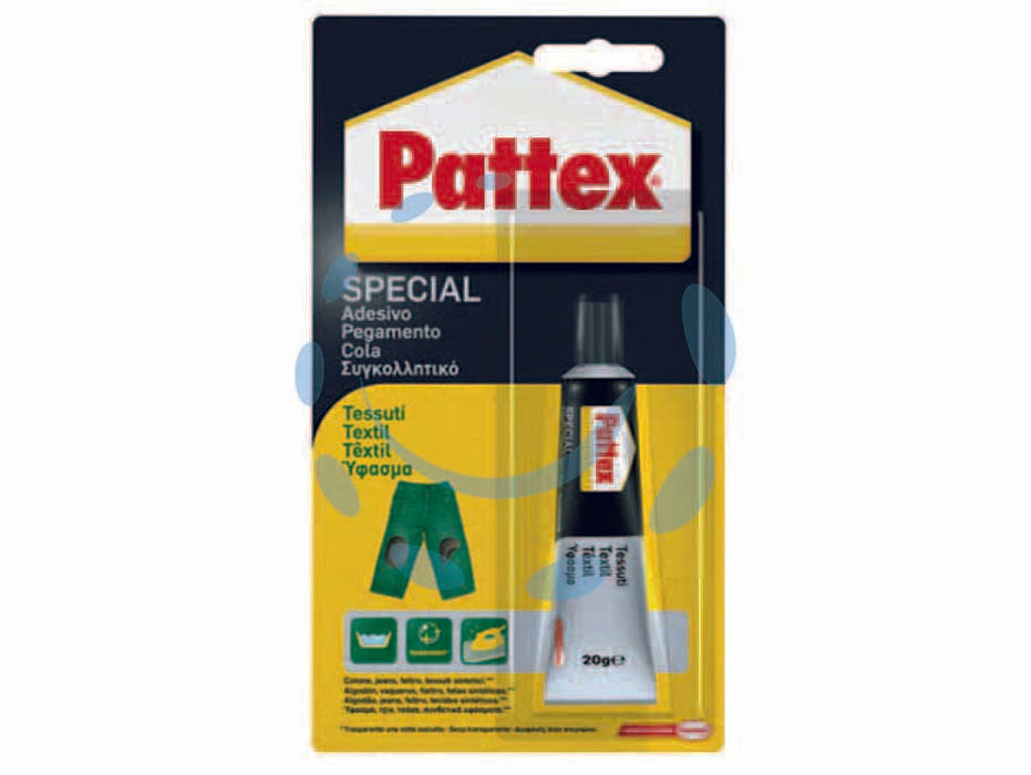 Pattex adesivo special tessuti - gr.30 - in blister, adesivo poliuretanico a base acqua, ideale per la riparazione e l'applicazione su tessuti naturali o sintetici, c...