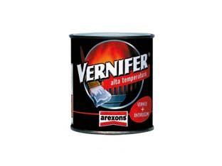 Vernifer alta temperatura - nero satinato (4765) ml.500 - applicazione: ideale per barbecue, stufe, tubi di stufe, caldaie, camini, ecc., in un solo prodotto: vernice a smalto antirug...