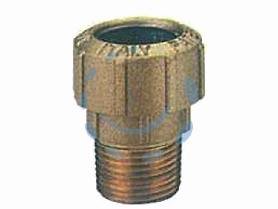 Raccordo vx dritto maschio per tubo polietilene art.015 - M 1/2' x ø mm.20 - raccordo dritto maschio, corpo ottone, temperatura minima e massima di esercizio -20°C, 110°C, pressione nominale 25bar, adat...