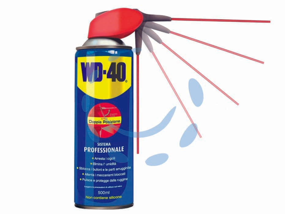 Wd-40 lubrificante spray multiuso 5 funzioni ml.500 - ml.500 spray c/erogatore a doppia posizione - IDROREPELLENTE: permette il formarsi di una barriera perfetta contro l'umidità, elimina rapidamente i cortocircuiti da umidit...