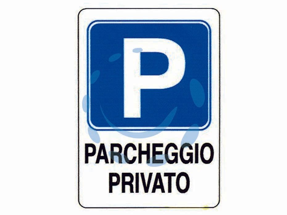 Cartello parcheggio privato - cm.20x30h. - in polipropilene compatto