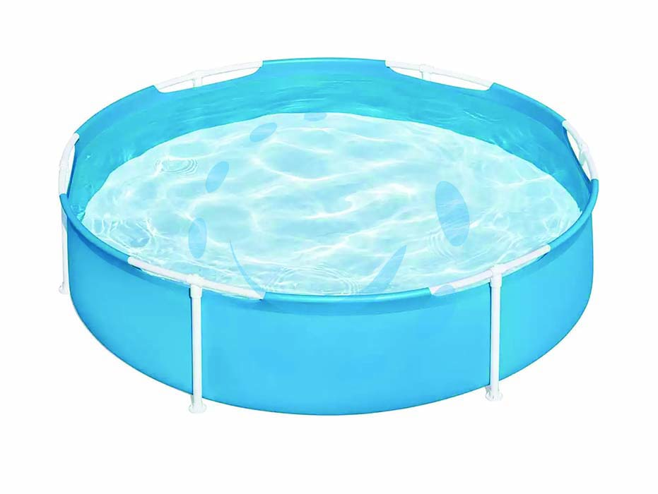 Piscina frame tonda con telaio portante cm.152x38h. +2 anni - ø cm.152x38h. - capacità lt.580 - (art.56283) - piscina fuoriterra con struttura in metallo