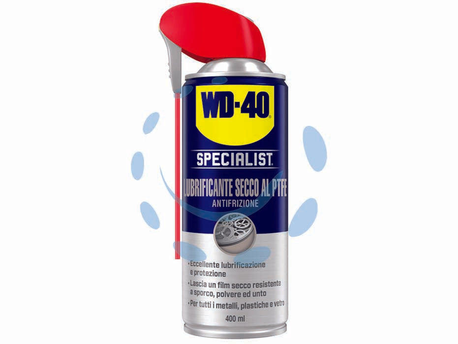 Wd-40 specialist spray lubrificante secco al teflon - ml.400 - contenente Teflon (PTFE) lascia un film secco su supporto applicato che permette una migliore lubrificazione senza attirare p...