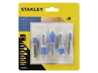 Set 5 mole smeriglio per trapano - codolo mm.6 (STA30000) - utilizzabili in numerose applicazioni di smerigliatura, sia generica che di precisione, su superfici metalliche, set composto...