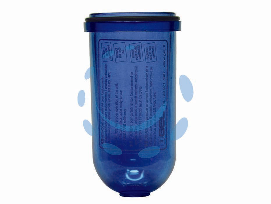 Vaso per dosacristal blu - con oring