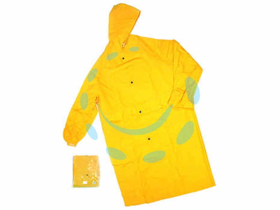 Impermeabile cappotto in pvc bispalmato plp giallo - tg. M - colore giallo