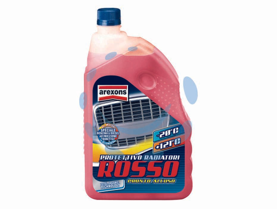 Liquido protettivo antigelo per radiatori rosso - lt.2 - pronto all'uso -20°C +120°C, formulato con l'esclusiva tecnologia di natura esclusivamente organica, di colore rosso, assicur...