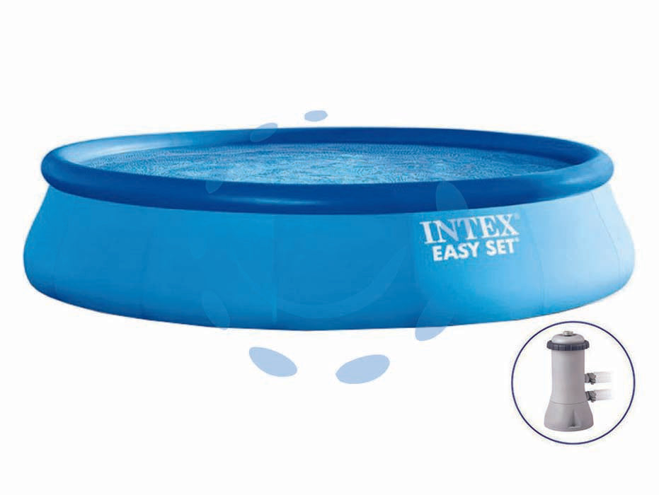 Piscina easy set rotonda  autoportante c/pompa filtro cm.457x84h. - capacità lt.9792 - peso kg.22,5 (28158) - colore azzurro, rivestimento in PVC a 3 strati ad alto impatto e resistente all'abrasione, bordo ad anello gonfiabile, spazio...