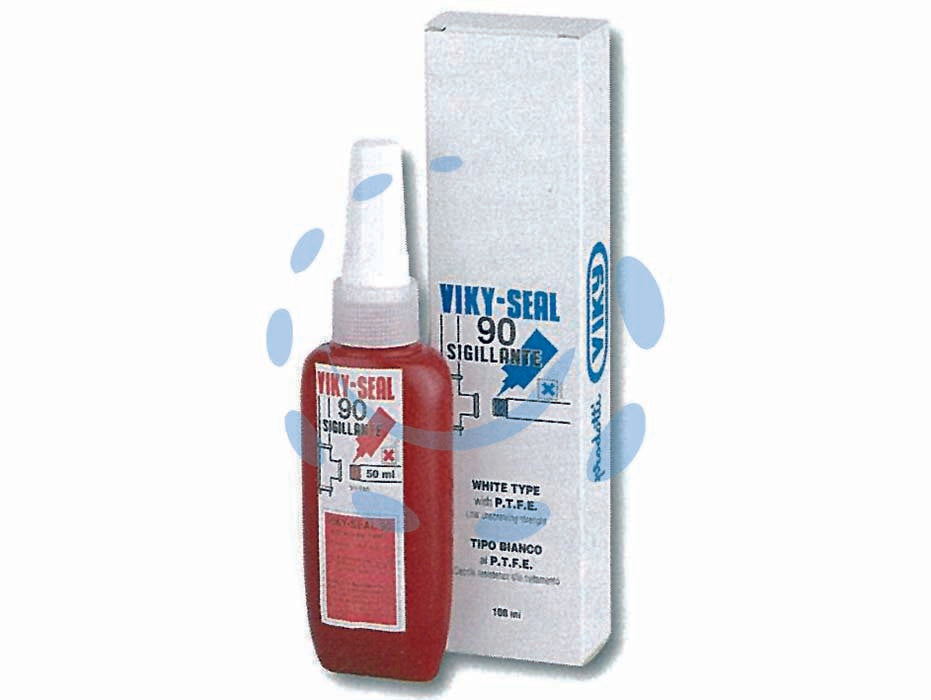 Sigillante anaerobico frenafiletti viky-seal tipo bianco al ptfe - ml.50 in tubetto - sigillante anaerobico tipo bianco al PTFE per giunzioni filettate metalliche e superfici piane con tolleranza fino a 0.5 mm i...