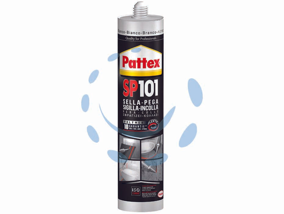 Pattex sigillante sp 101 colorato - ml.280 bianco - in cartuccia, sigillante neutro a base di speciali polimeri sintetici 'FLEXTEC' dalle elevatissime prestazioni, dotato di alt...