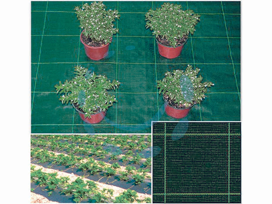 Telo in rafia per pacciamatura verde - mt.100x1,05h. - telo per pacciamatura forte e resistente,, peso circa gr.100 mq.  impedisce la crescita delle erbacce nelle colture ed evita ...