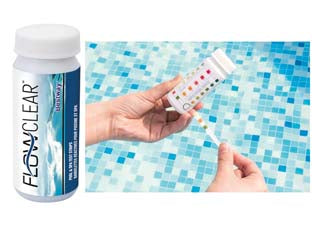 Acqua test per piscine e spa strisce 3 in 1 - 50 strisce in flacone (art.58142) - strisce prova tre in uno per la misurazione nell’acqua del PH, del cloro e alcalinità