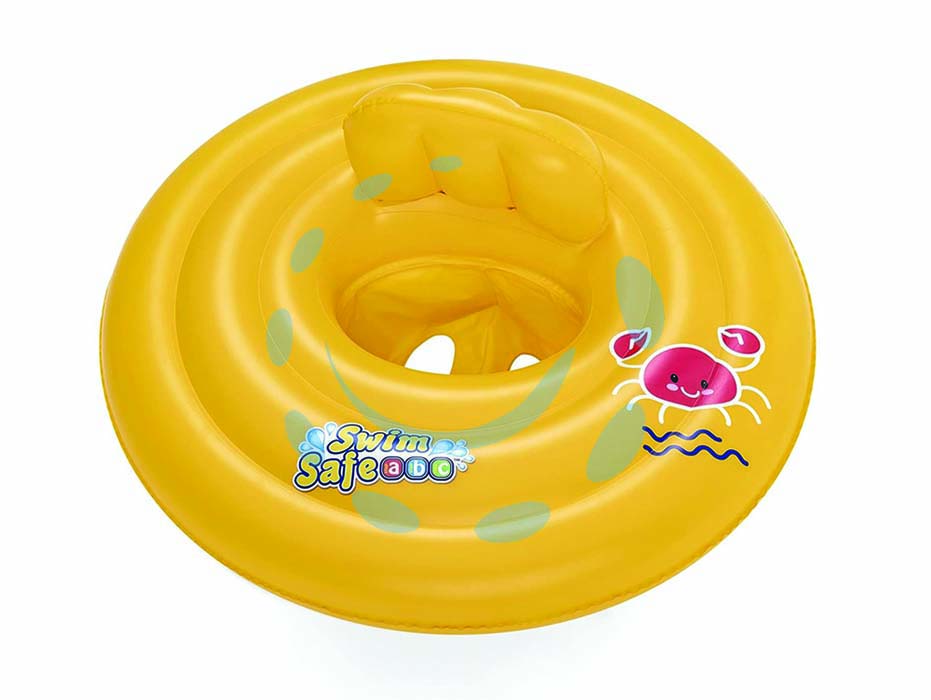 Salvagente gonfiabile mutandina swim safe  0-1 anni - ø cm.69 - peso gr.590 (art.32096) - realizzato in vinile, 4 camere d'aria, spessore plastica mm.0,25, grafica con animaletto, mutandina che offre comodità e sicu...