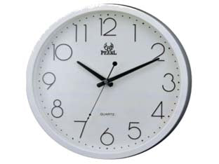 Orologio muro white 31 cm. - Cornice plastica bianca, Sfondo bianco, 1 batteria AA non inclusa